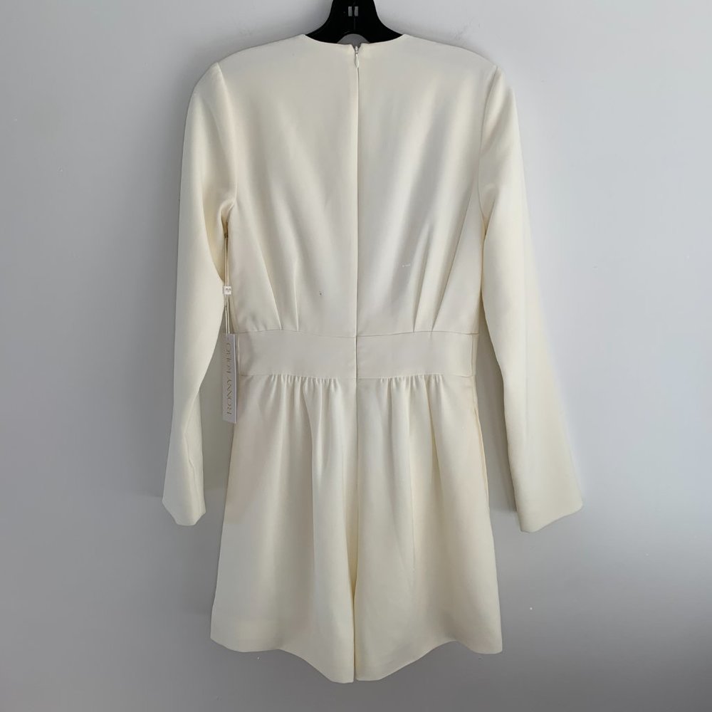 Ronny Kobo Intermix Cream Long Sleeve V-neck 'The Lindsey' Romper NWT - Picture 3 of 6